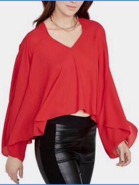 NWT Rachel Roy red blouse medium